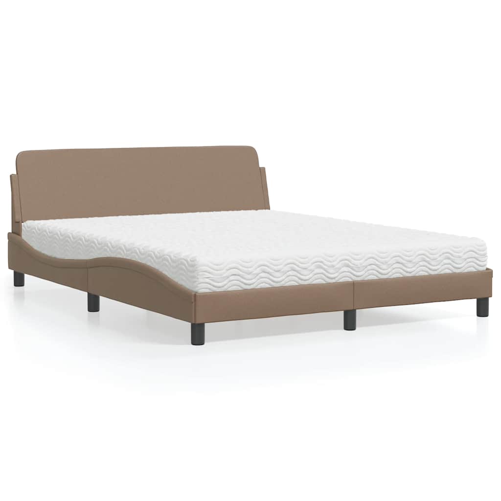 Lit avec matelas Dover cappuccino 160x200 cm similicuir - XIOS