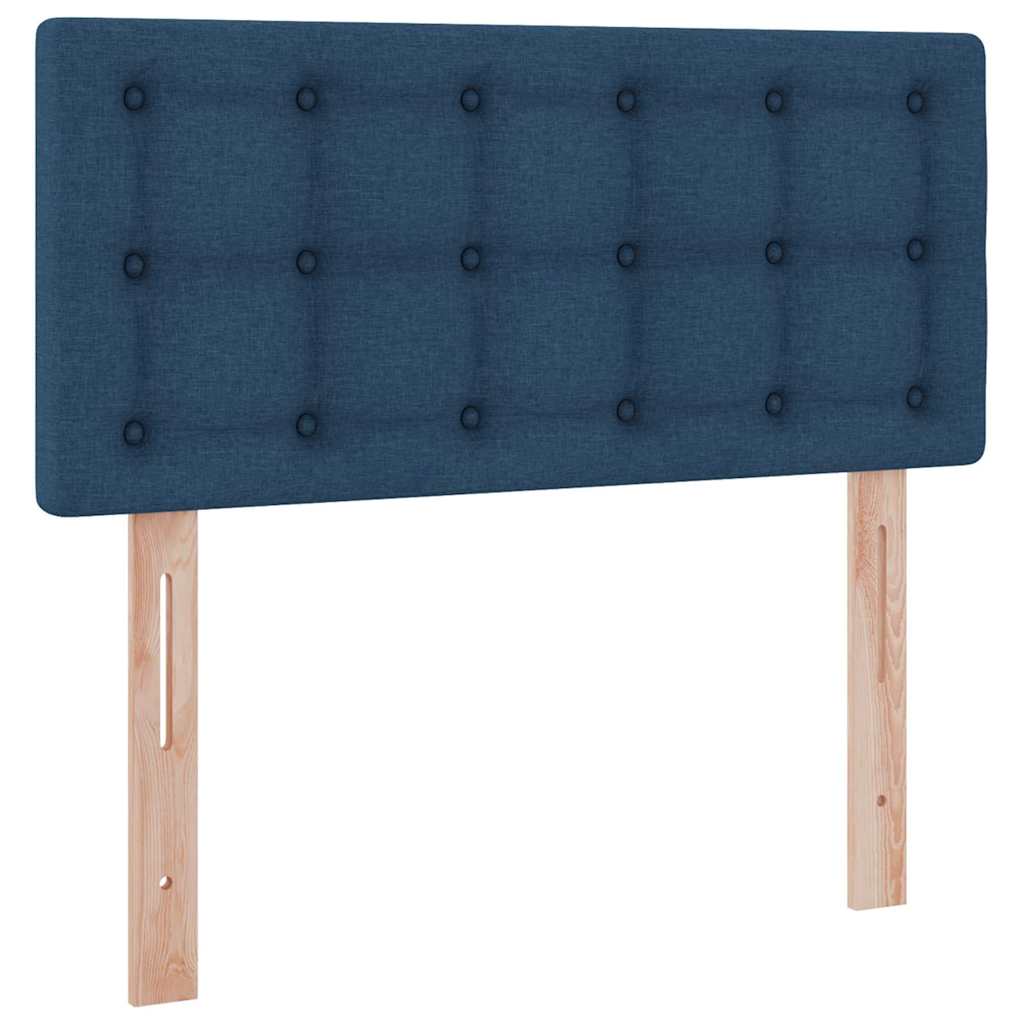 Lit avec rangement et matelas Bleu 100 x 200 cm Velours - XIOS