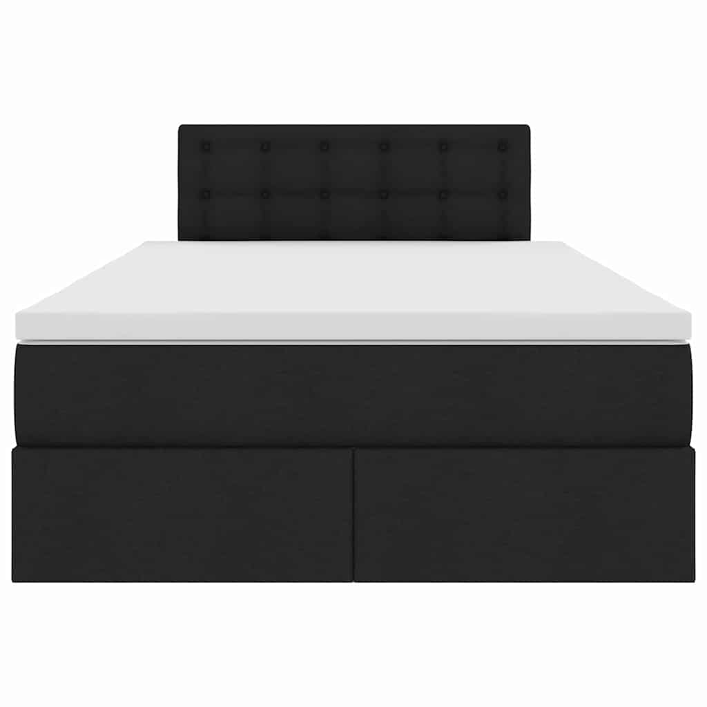 Lit avec rangement et matelas Noir 120 x 200 cm Velours - XIOS