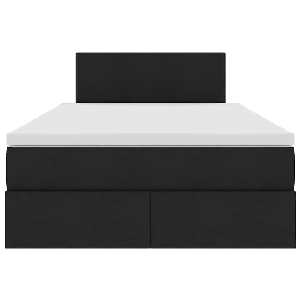 Lit avec rangement et matelas Noir 120 x 200 cm Velours - XIOS