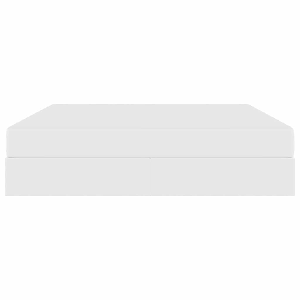 Lit avec rangement et matelas avec stockage 2 pc Blanc Cuir - XIOS
