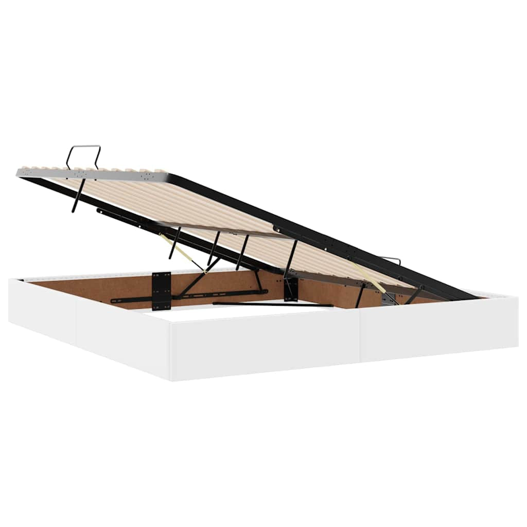 Lit avec rangement et matelas avec stockage 2 pc Blanc Cuir - XIOS