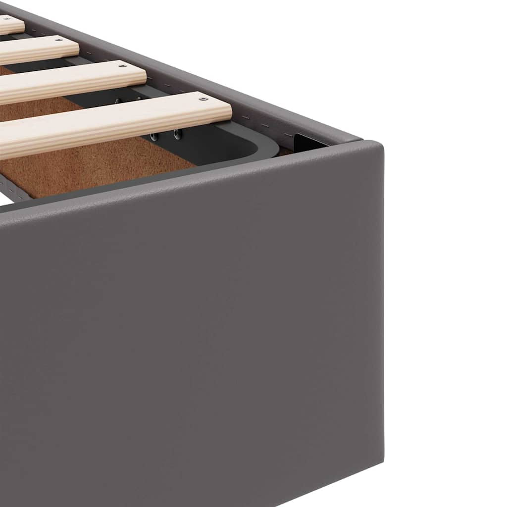 Lit avec rangement et matelas avec stockage 2 pc Gris Cuir - XIOS