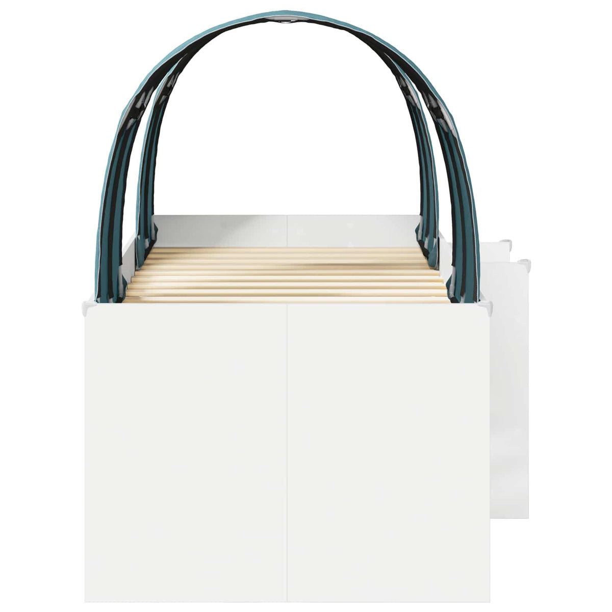Lit avec Tunnel 3 pc Blanc et bleu clair Bois d'ingénierie - XIOS
