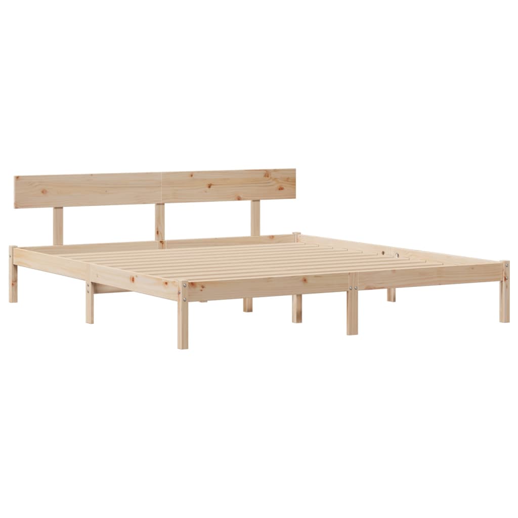 Lit bibliothèque sans matelas 180x200 cm bois massif de pin - XIOS