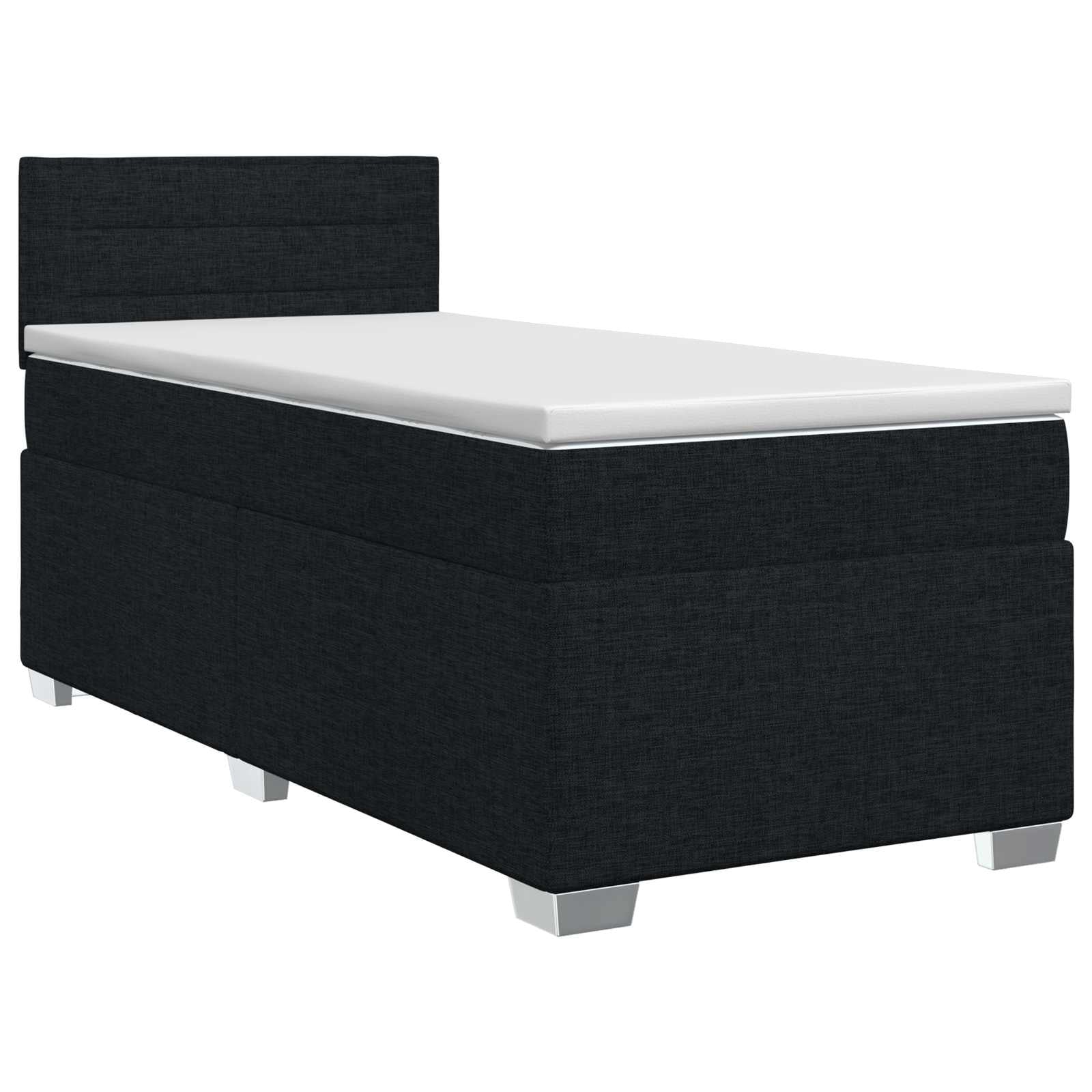 Lit boxspring avec matelas Noir 90 x 190 cm Tissu - XIOS