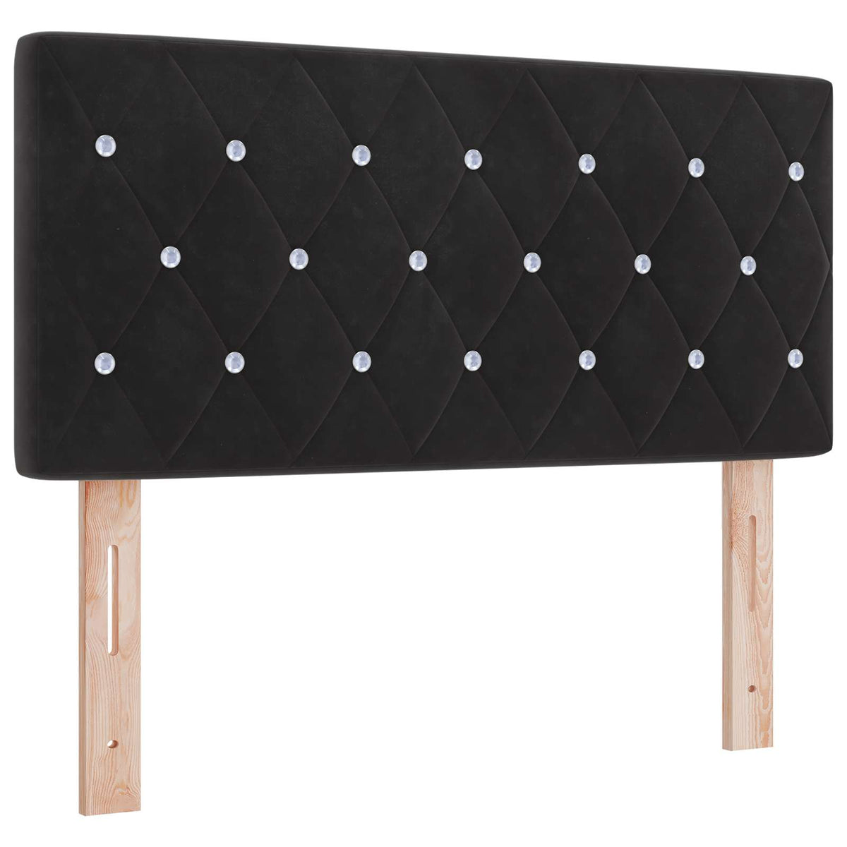 Lit boxspring avec matelas Noir 90 x 190 cm Velours - XIOS