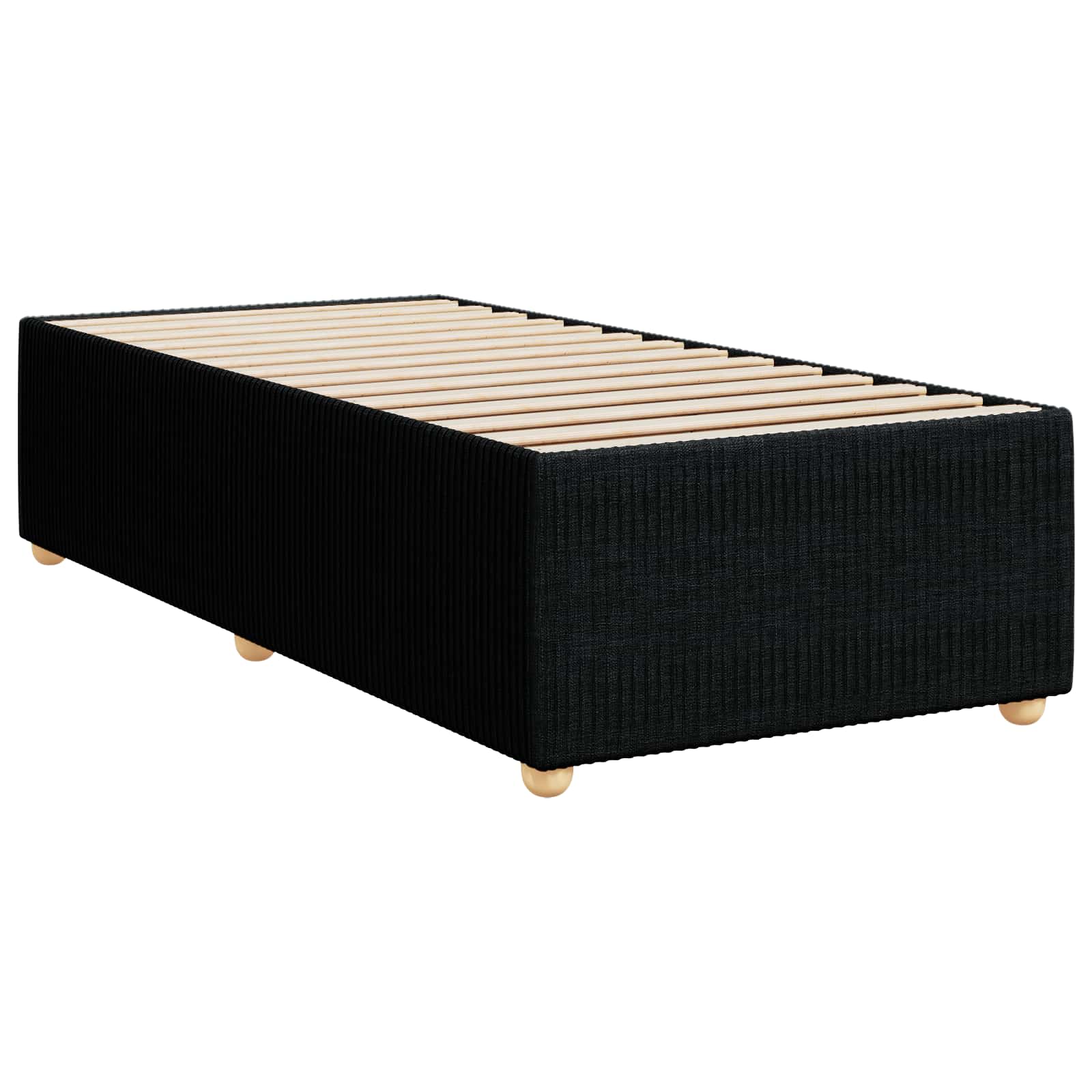 Lit boxspring avec matelas Noir 90 x 200 cm Tissu - XIOS