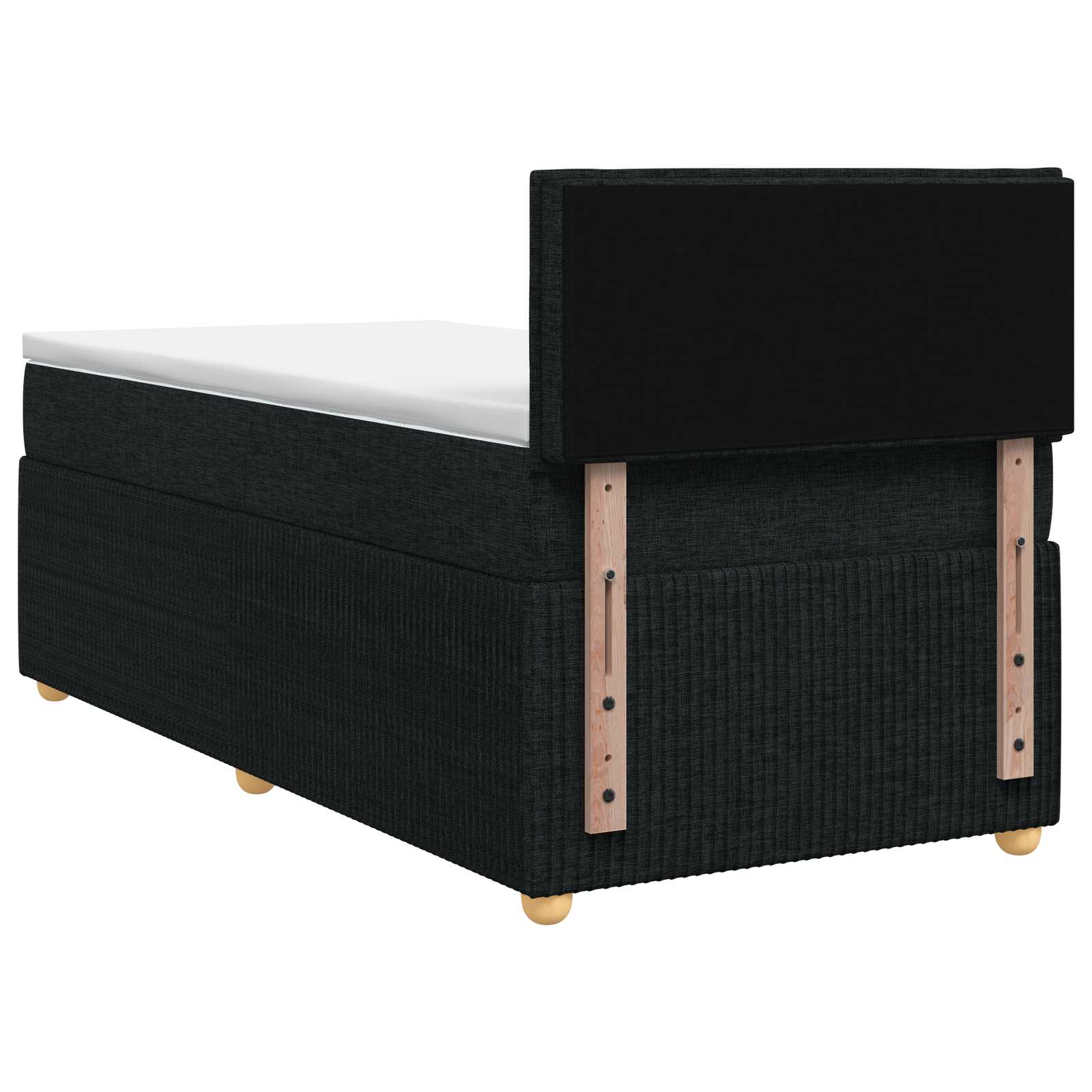 Lit boxspring avec matelas Noir 90 x 200 cm Tissu - XIOS