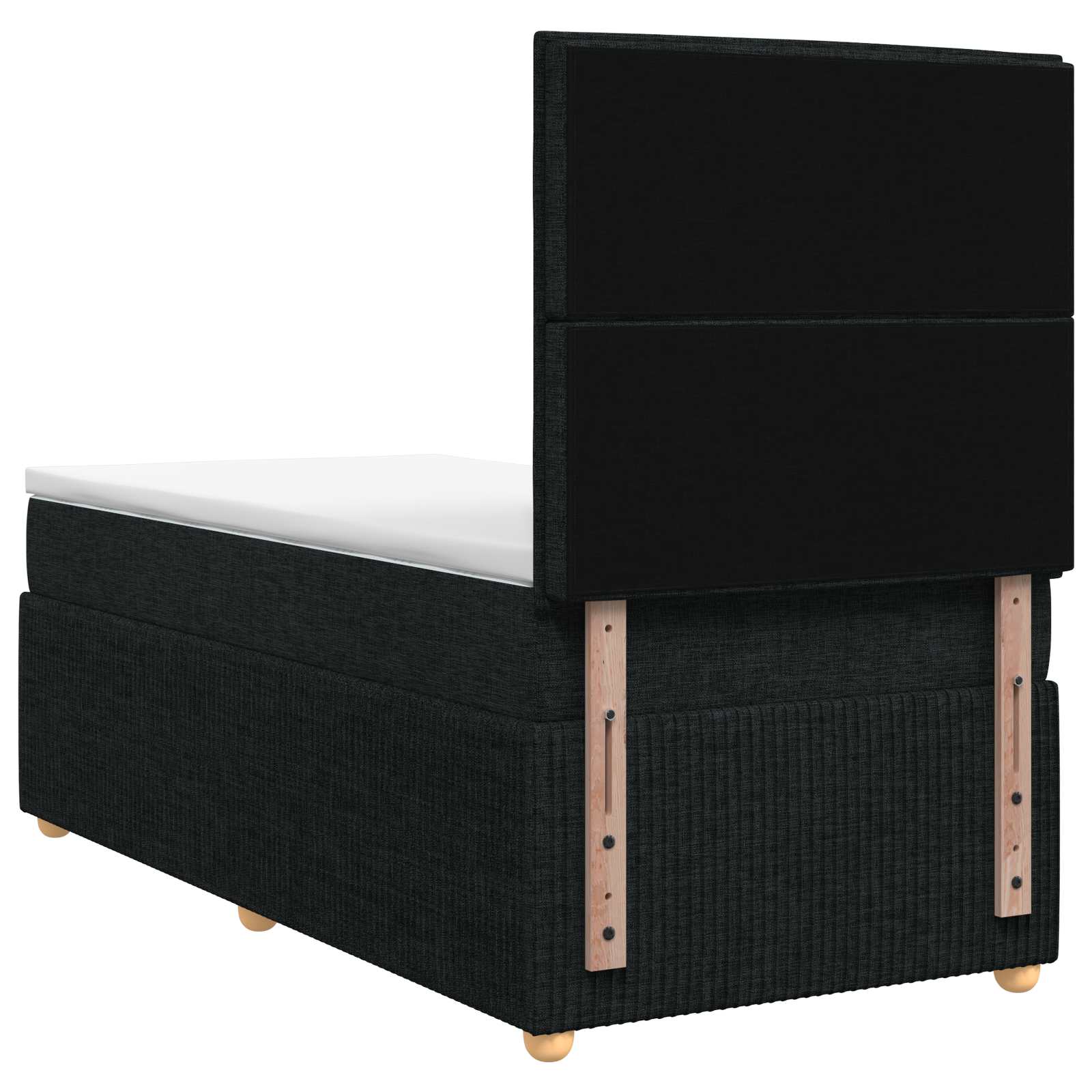 Lit boxspring avec matelas Noir 90 x 200 cm Tissu - XIOS