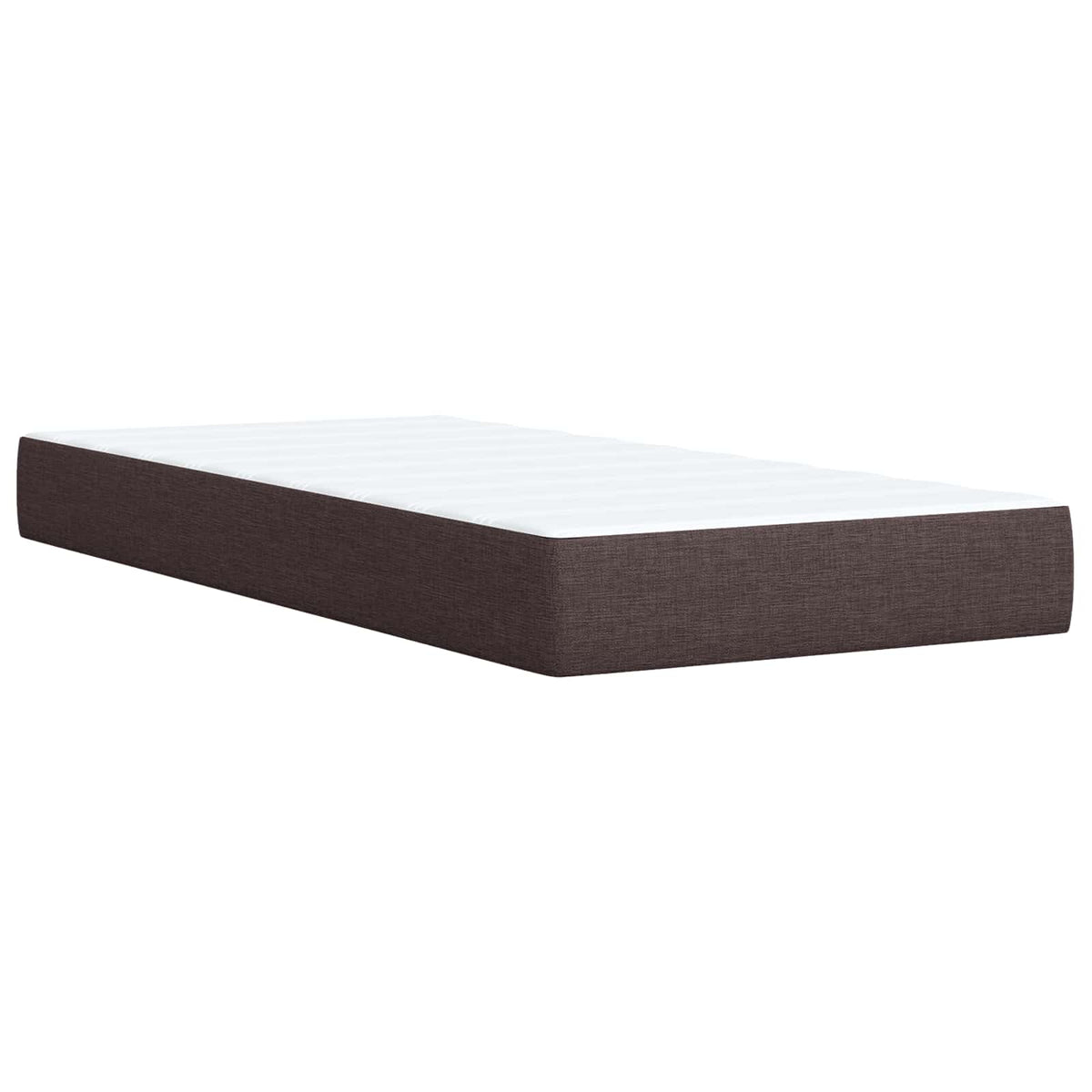 Lit boxspring LED avec matelas Marron foncé 100 x 200 cm Tissu - XIOS