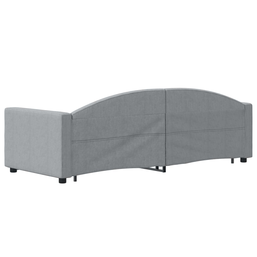 Lit de jour avec gigogne sans matelas gris clair 80x200 cm - XIOS