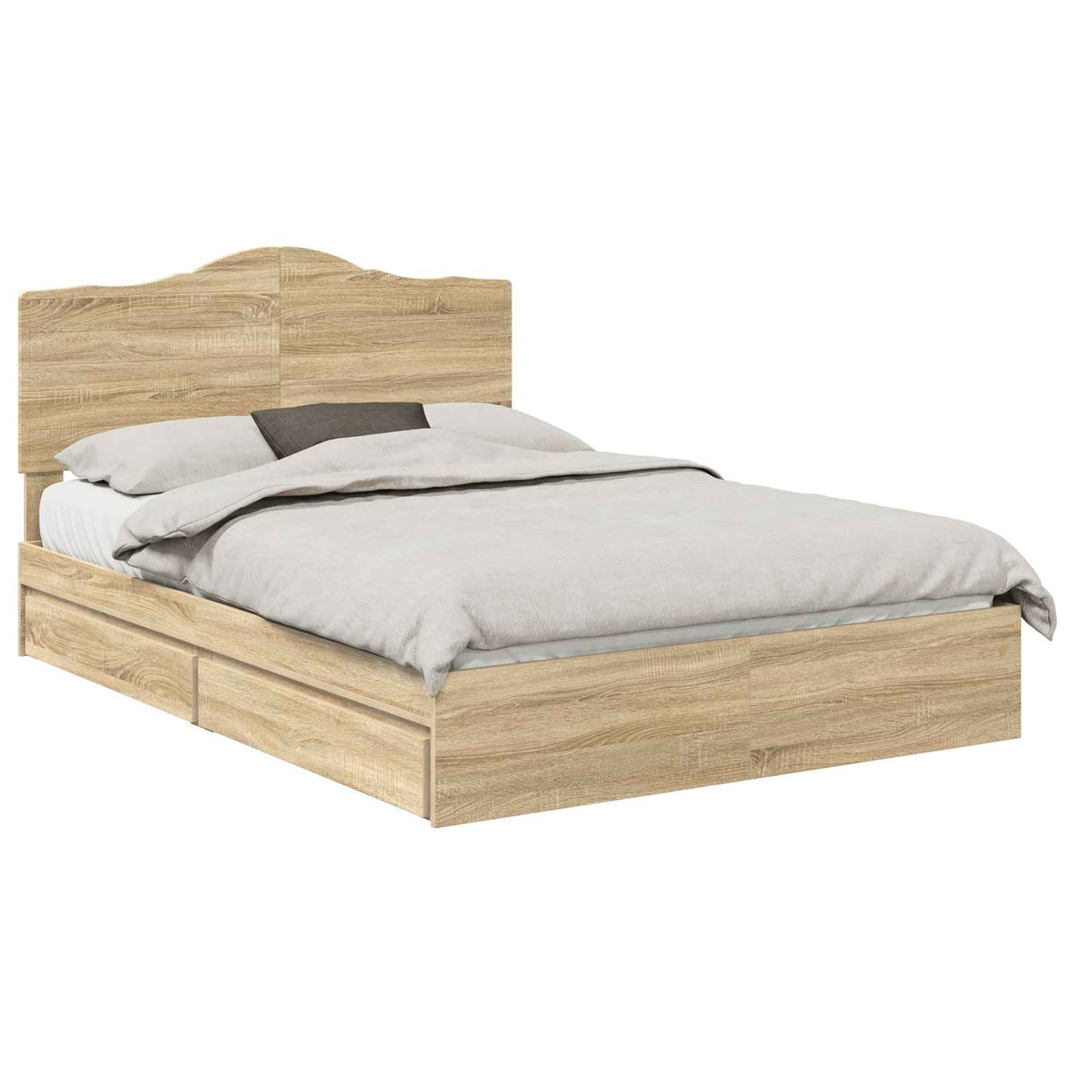 Lit de Rangement Chêne Sonoma 160 x 200 cm Bois d’ingénierie - XIOS