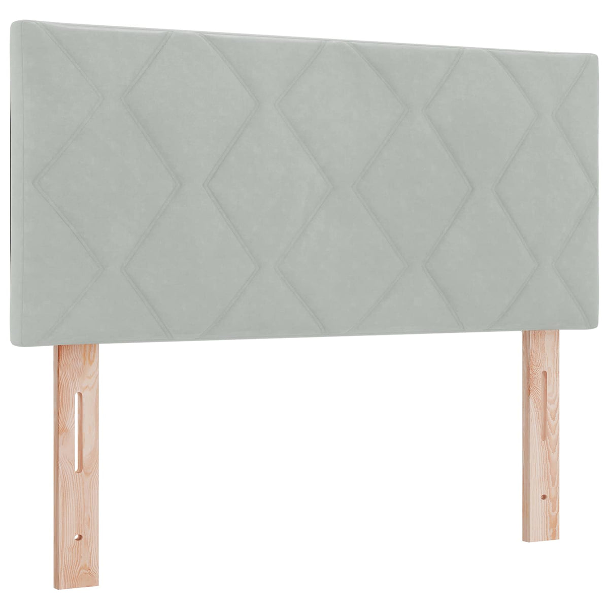 Lit de Rangement Gris clair 90 x 200 cm Velours - XIOS