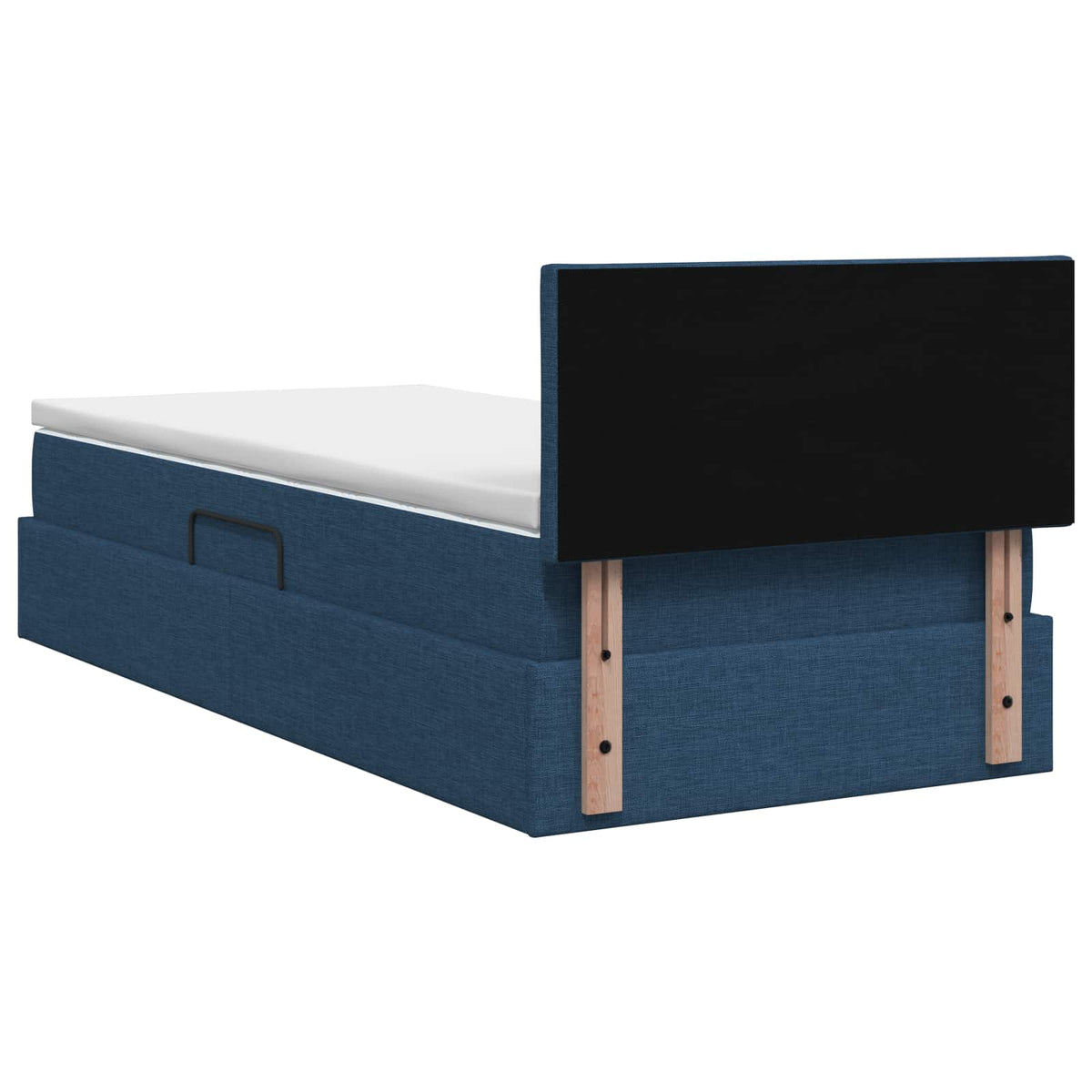 Lit de rangement LED avec matelas Bleu 100 x 200 cm Tissu - XIOS