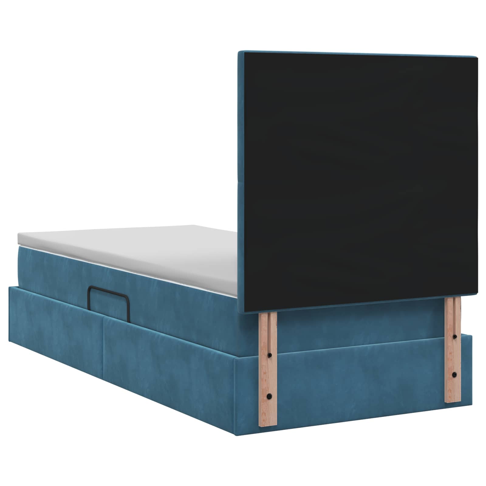 Lit de rangement LED avec matelas Bleu foncé 100 x 200 cm - XIOS
