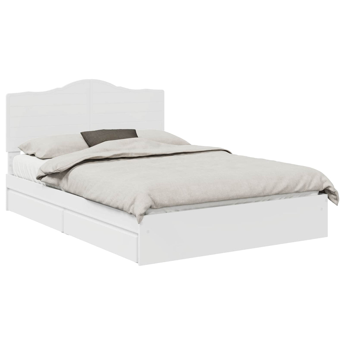 Lit de Rangement Réglable Blanc 160 x 200 cm Bois d’ingénierie - XIOS