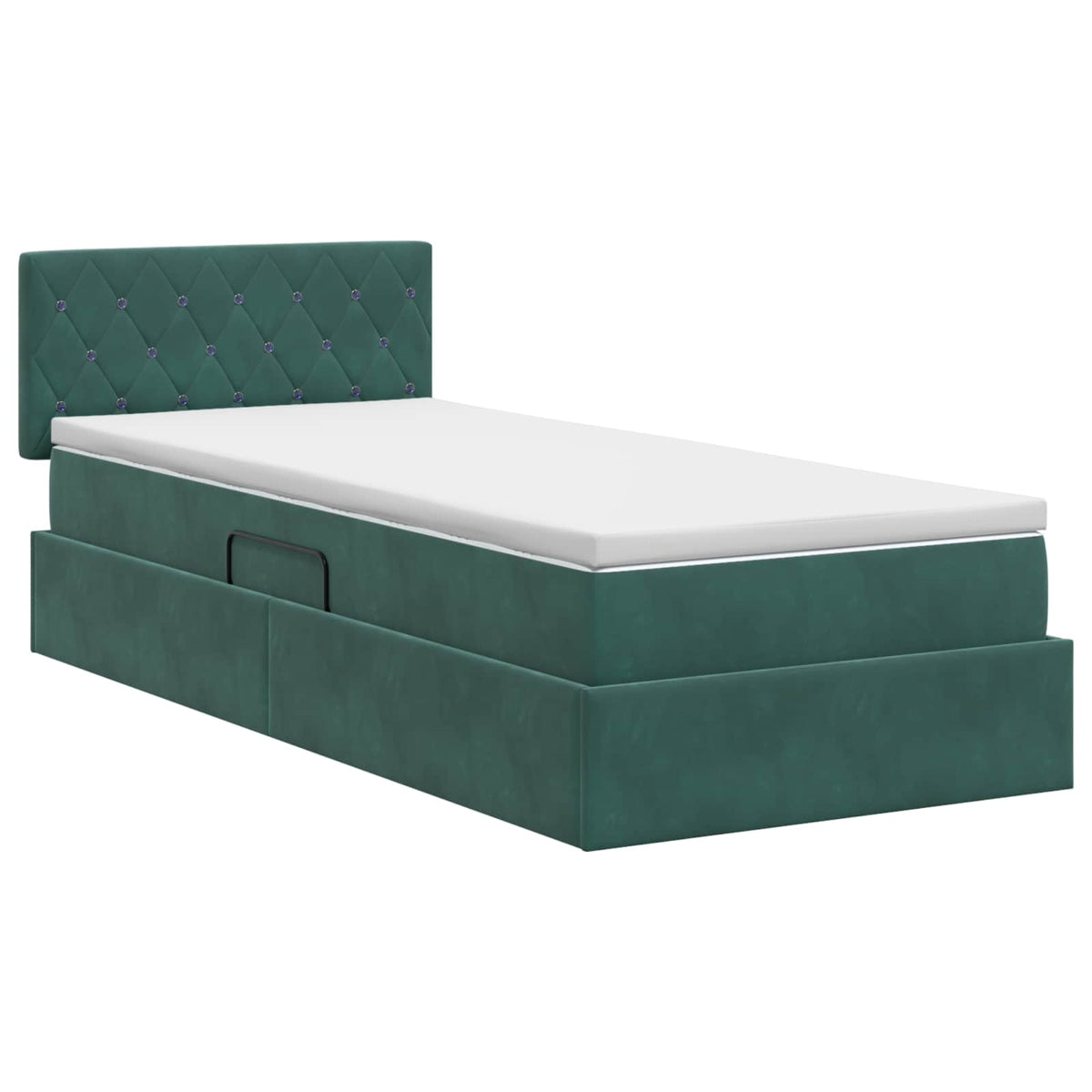 Lit de Rangement Vert foncé 90 x 200 cm Velours - XIOS
