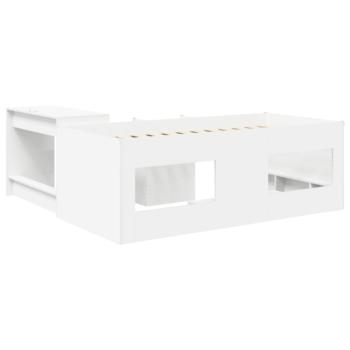 Lit haut pour enfants avec bureau 2 pc Blanc Bois d'ingénierie - XIOS
