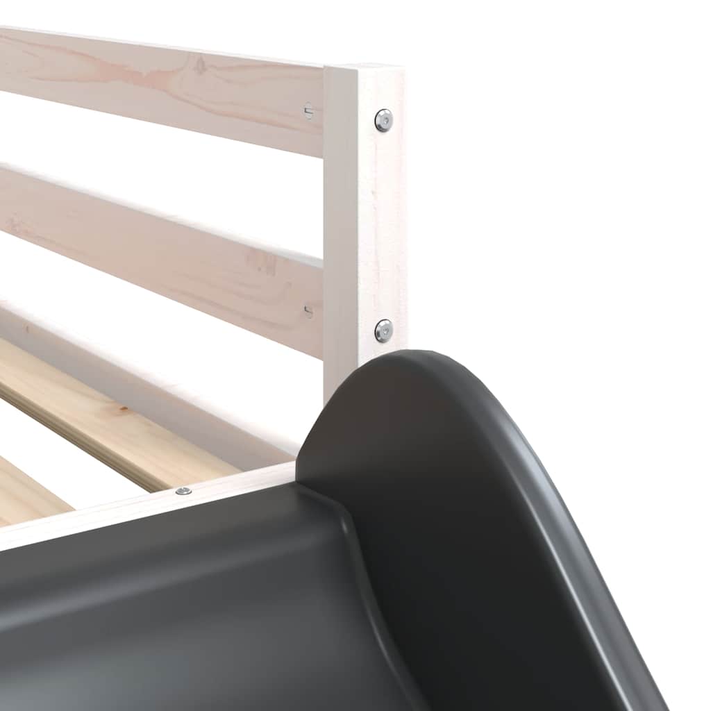 Lit superposé avec toboggan et échelle sans matelas 90x200 cm - XIOS