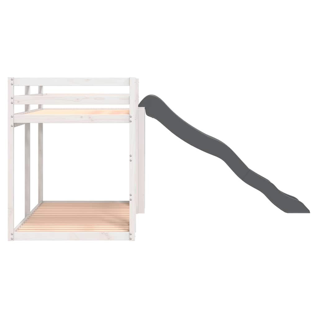 Lit superposé avec toboggan et échelle sans matelas 90x200 cm - XIOS