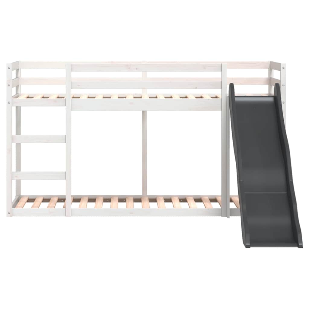 Lit superposé avec toboggan et échelle sans matelas 90x200 cm - XIOS