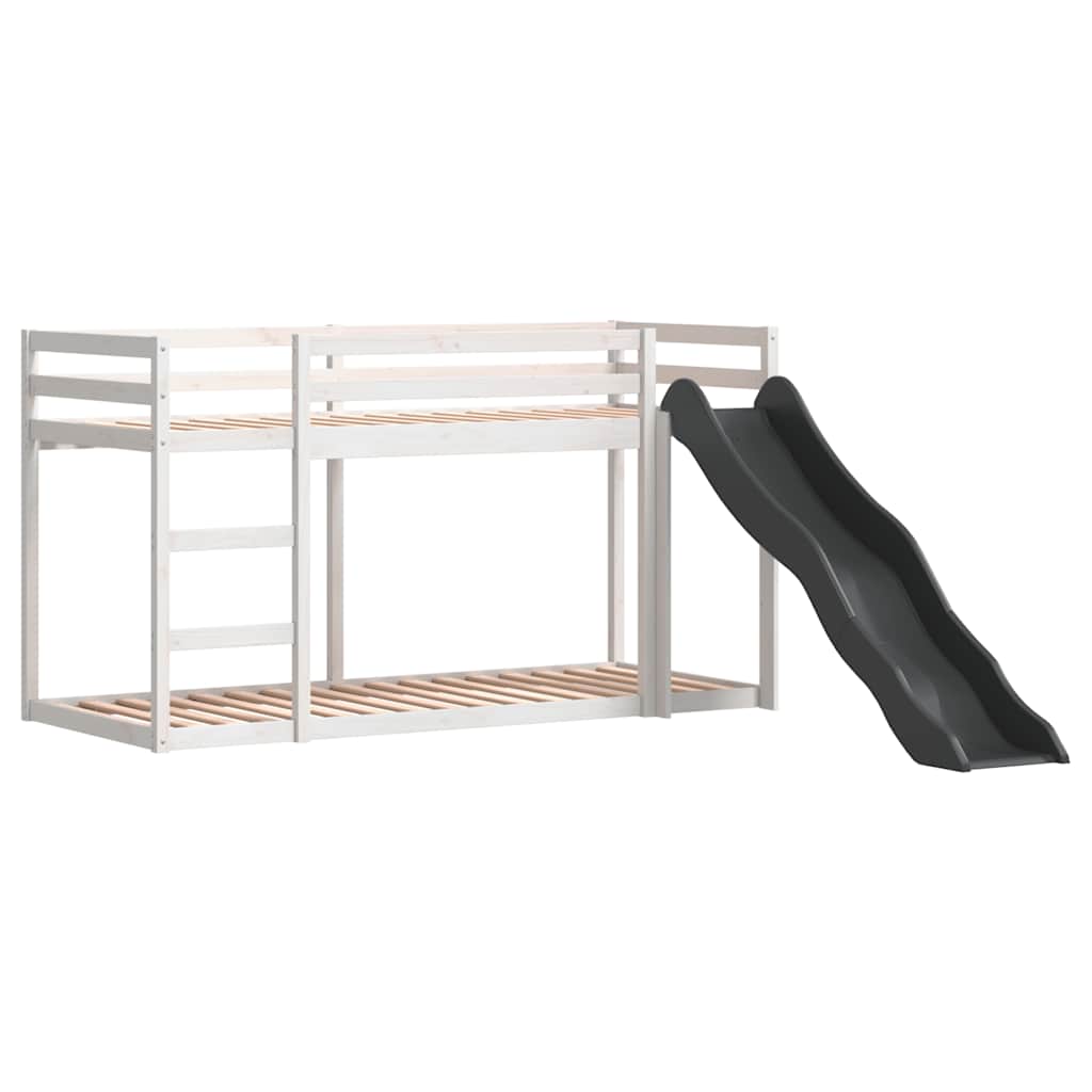 Lit superposé avec toboggan et échelle sans matelas 90x200 cm - XIOS