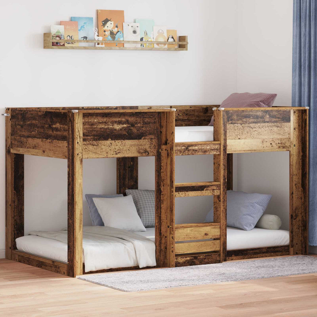 Lit Superposé pour Enfants Bois ancien 75 x 190 cm - XIOS