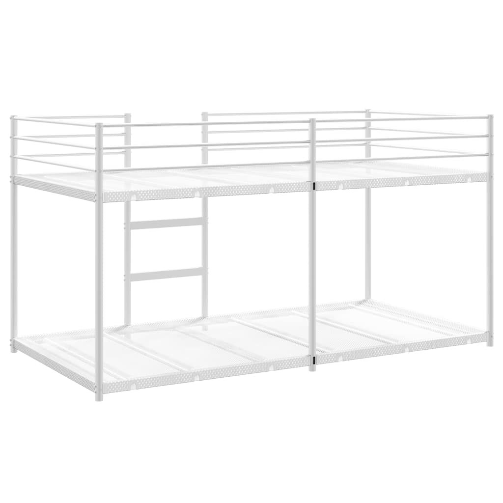 Lit superposé sans matelas blanc 100x200 cm acier - XIOS