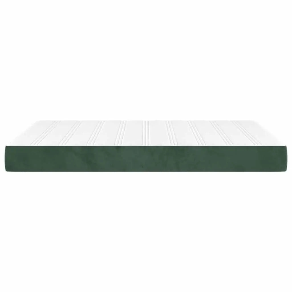 Matelas à ressorts ensachés mi-ferme Vert foncé 140x200x20 cm