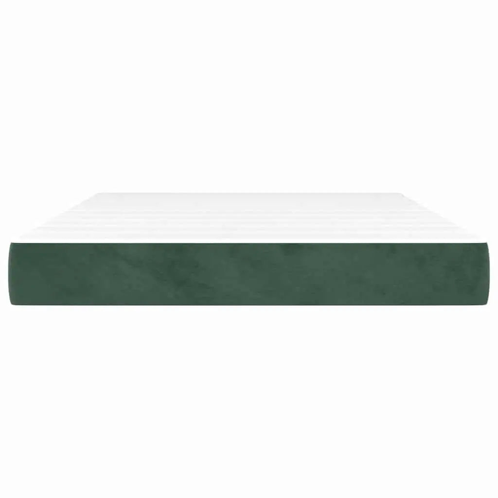 Matelas à ressorts ensachés mi-ferme Vert foncé 140x200x20 cm