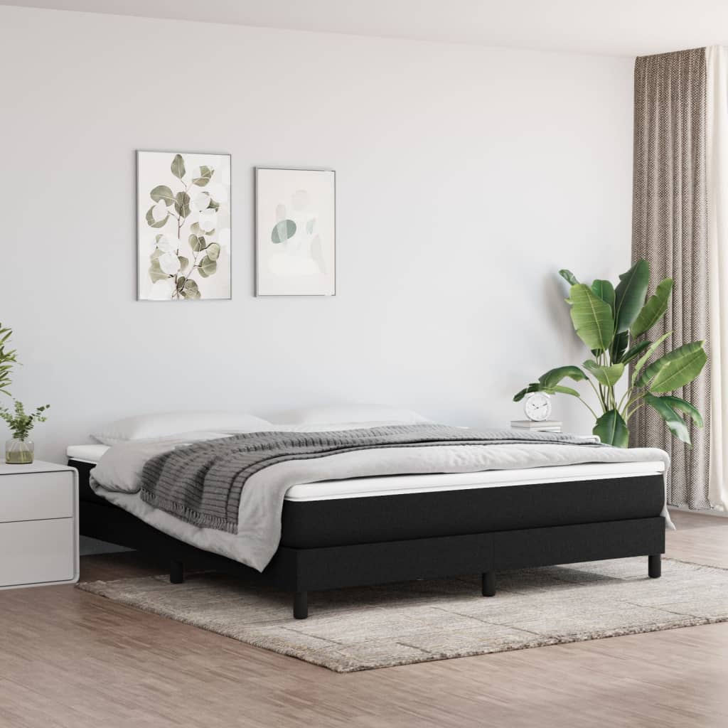 Matelas de lit à ressorts ensachés fermeté moyenne Noir 160x200x20 cm Tissu - XIOS