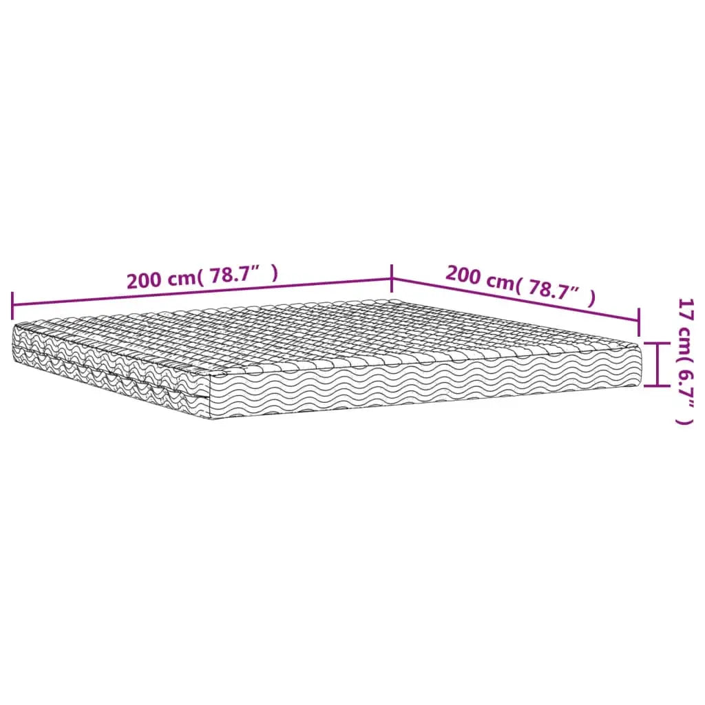 Matelas en mousse blanc 200x200 cm dureté H2 H3 - XIOS