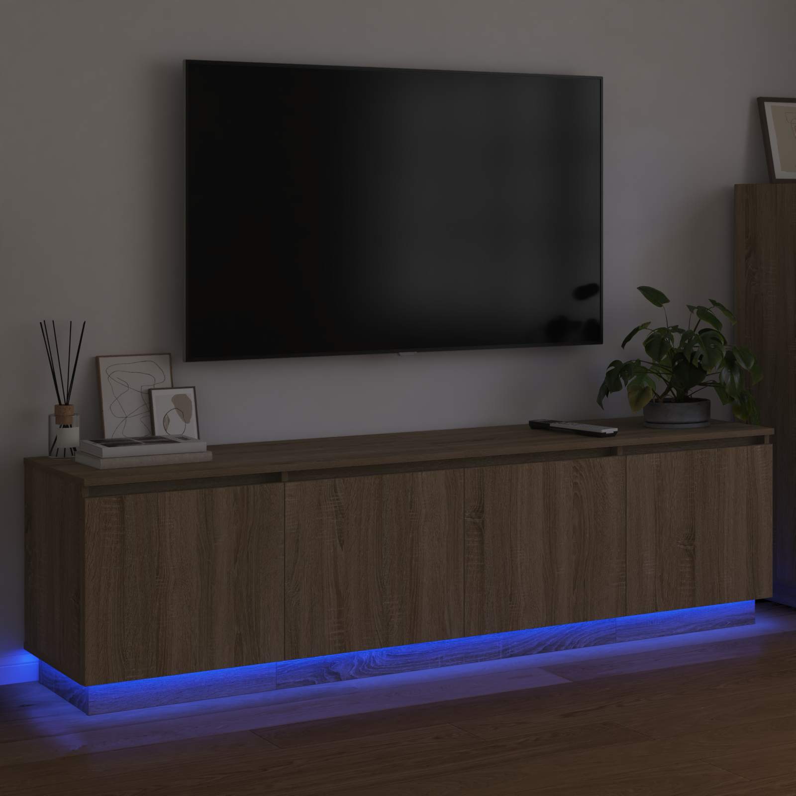 Meuble TV 180 x 38 x 49 cm Chêne Sonoma Bois d'ingénierie - XIOS