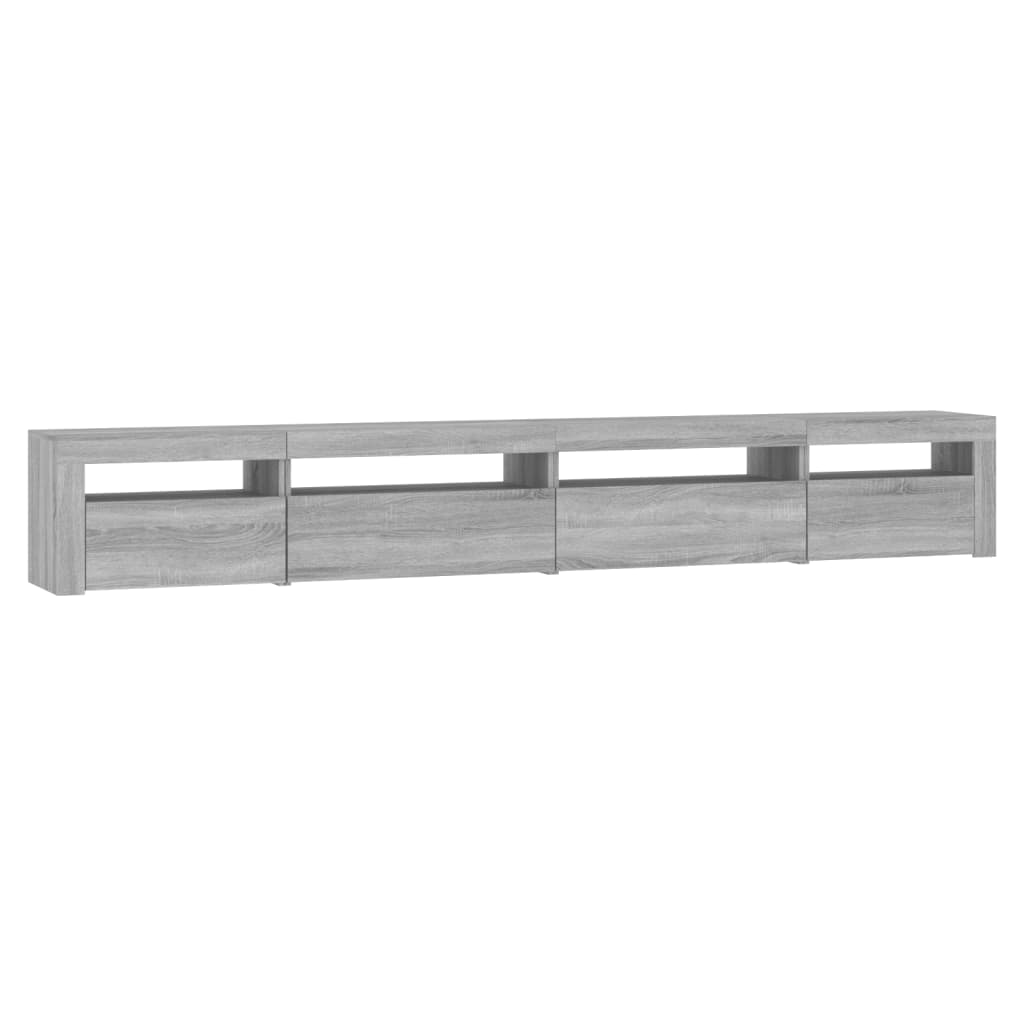 Meuble TV avec lumières LED Sonoma gris 270x35x40 cm - XIOS