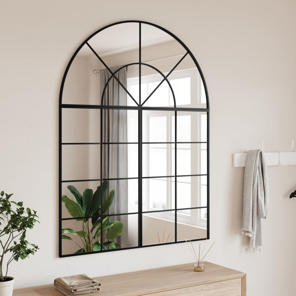 Miroir mural noir 100x130 cm arche fer - XIOS