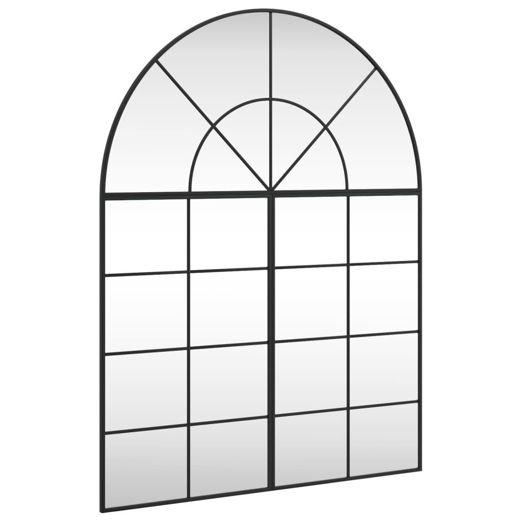 Miroir mural noir 100x130 cm arche fer - XIOS