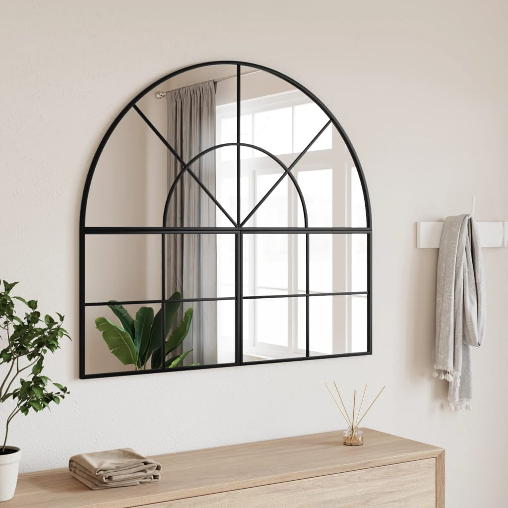 Miroir mural noir 100x90 cm arche fer - XIOS
