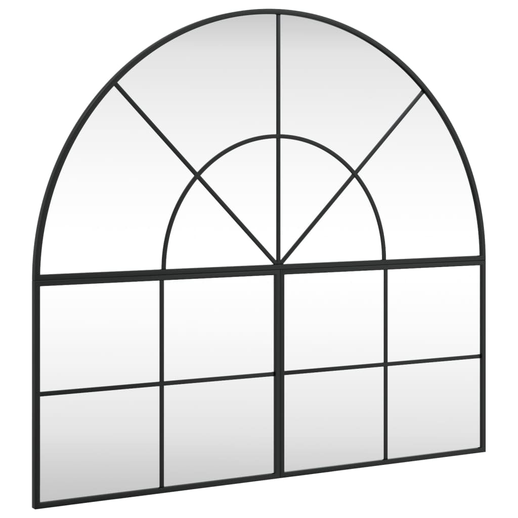 Miroir mural noir 100x90 cm arche fer - XIOS