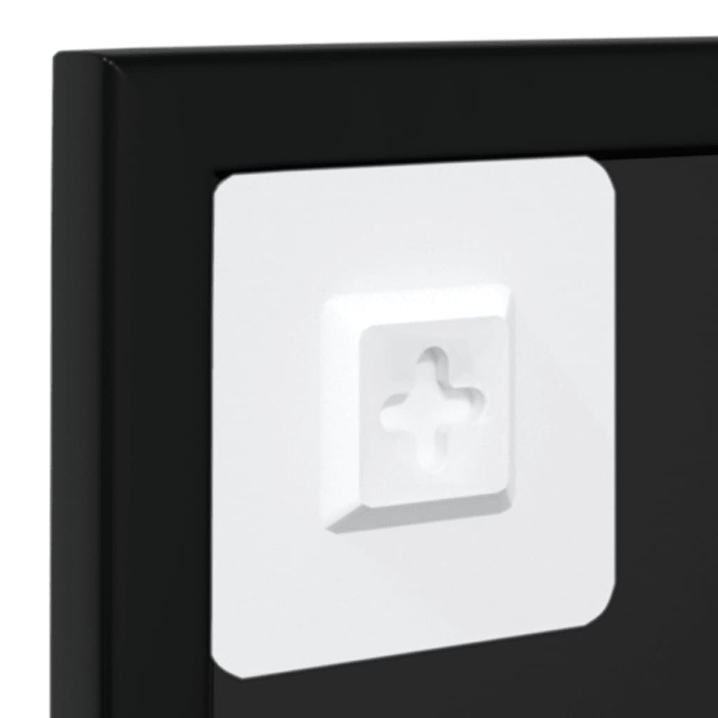 Miroirs muraux 3 pcs noir 100x60 cm métal - XIOS