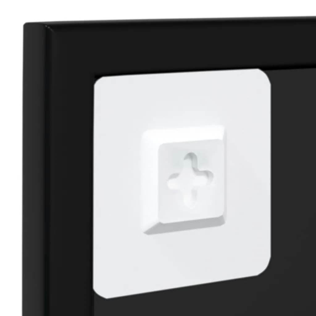 Miroirs muraux 4 pcs noir 100x60 cm métal - XIOS