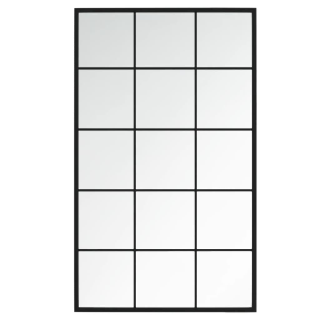 Miroirs muraux 6 pcs noir 100x60 cm métal - XIOS