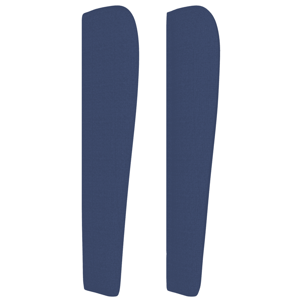 Sommier à lattes de lit avec matelas Bleu 140x190 cm Tissu