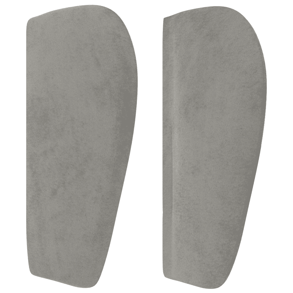 Sommier à lattes de lit et matelas Gris clair 90x190 cm Velours