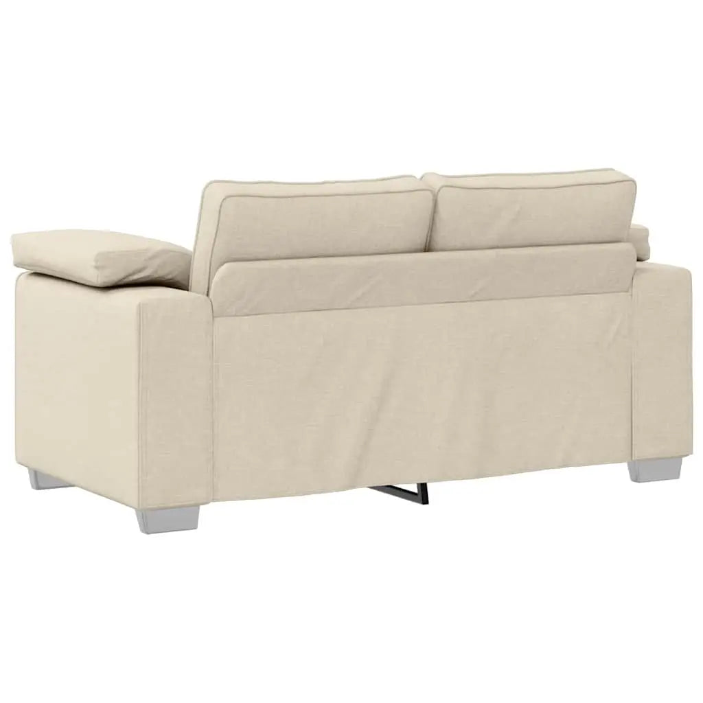 Sofa 2 places Beige 160 cm Tissu en lin mélangé - XIOS
