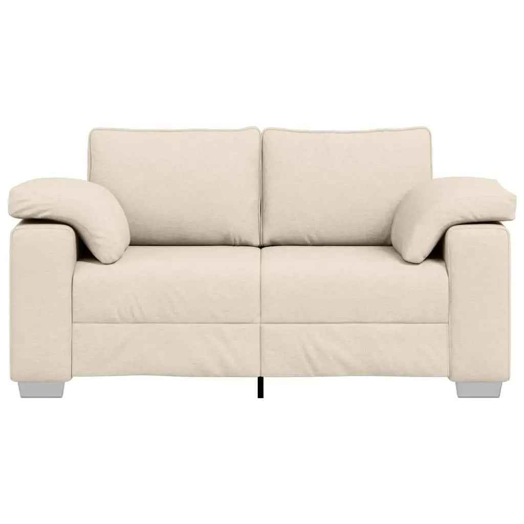 Sofa 2 places Beige 160 cm Tissu en lin mélangé - XIOS