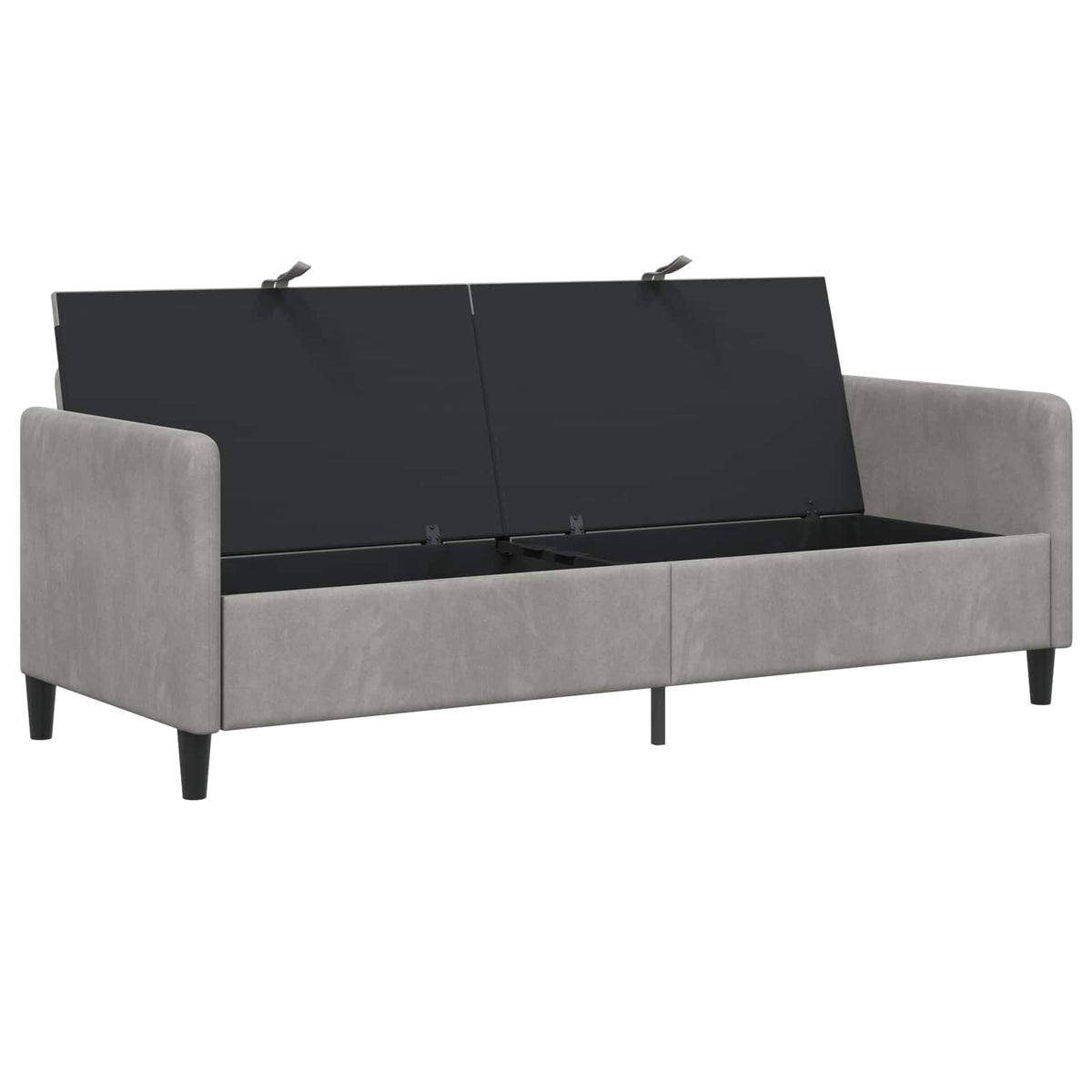 Sofa avec rangement Gris clair 192 x 78 x 87 cm Polyester - XIOS