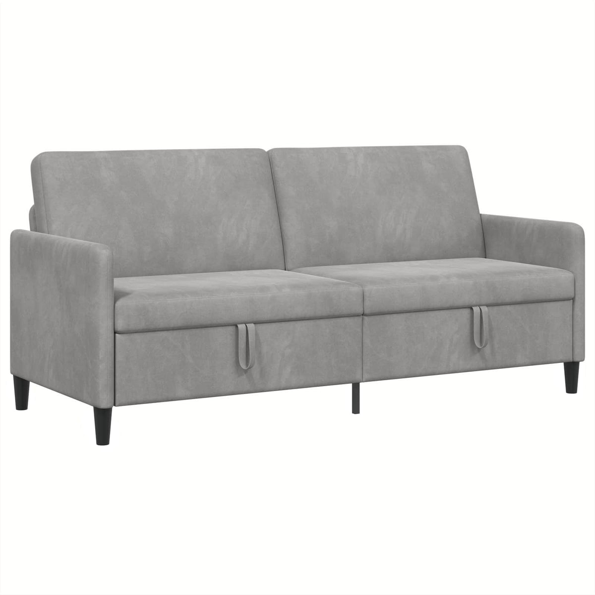 Sofa avec rangement Gris clair 192 x 78 x 87 cm Polyester - XIOS