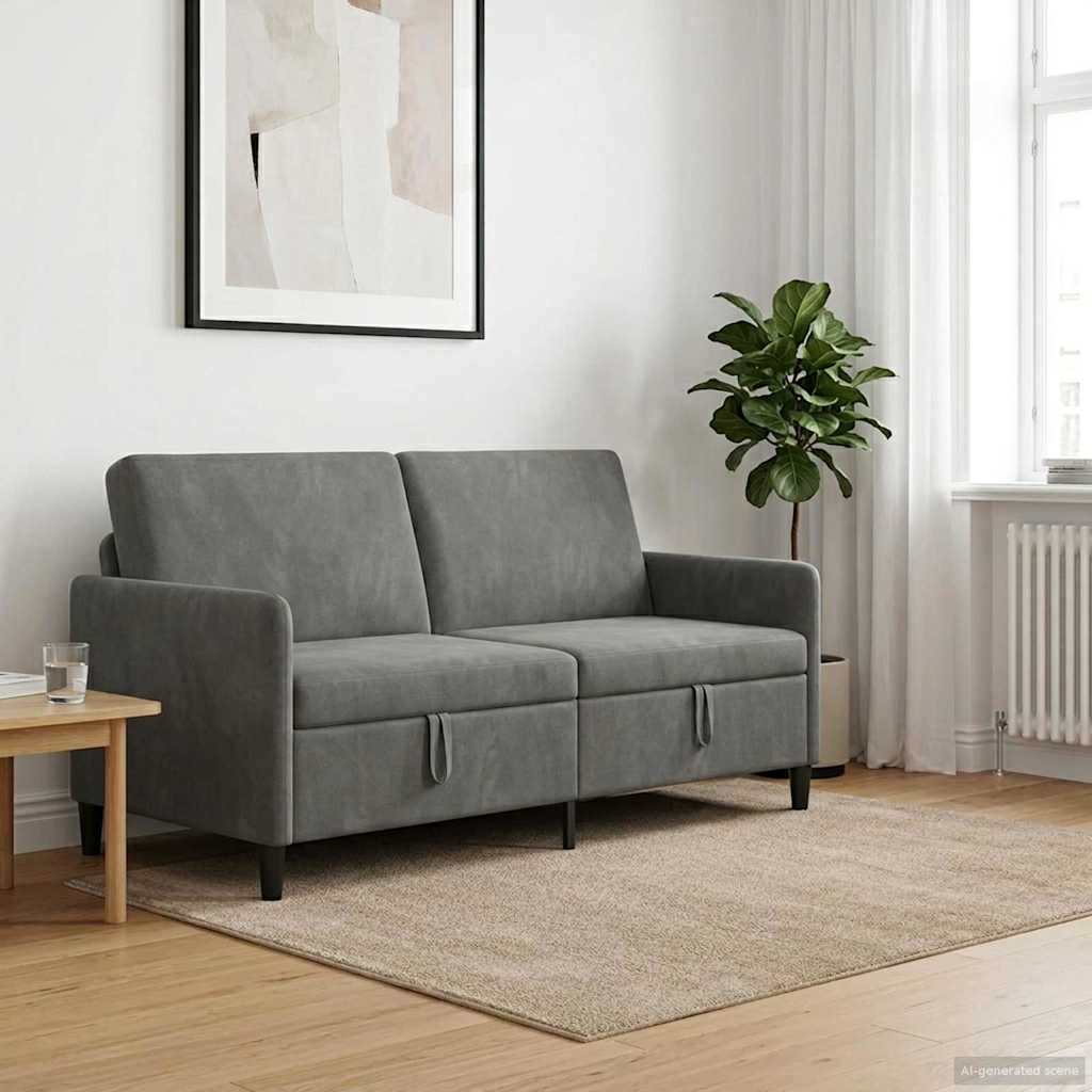 Sofa avec rangement Gris foncé 172 x 78 x 87 cm Polyester - XIOS