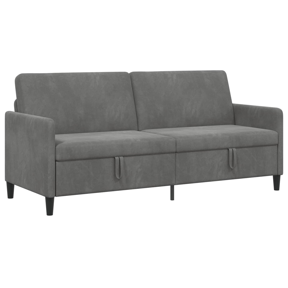 Sofa avec rangement Gris foncé 192 x 78 x 87 cm Polyester - XIOS